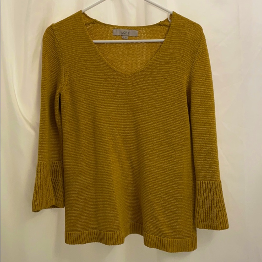 LOFT knit bell sleeve sweater
